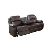 Lifestyle Furniture 3 Piece Modern Faux Leather Reclining Living Room Set Chocolate