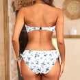 thumbnail image 4 of Women's Versatile Printed Beach Vacation Split Bikini Swimsuit White M, 4 of 4