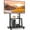Black, variant on TAVR Furniture Mobile TV Cart for 37-75 inch with Wooden Shelf, Portable Rolling TV Stand with Height Adjustable up to 150lbs, Black
