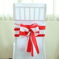 thumbnail image 4 of BalsaCircle 5 Red White Satin Stripe Chair Sashes Party Ceremony Decorations, 4 of 8