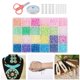thumbnail image 1 of 1 caja de de semillas de plástico, dijes colgantes, tijera para s de bricolaje, collar, brazaletes, elaboración de joyas, fabricación Soledad Cuentas espaciadoras, 1 of 10