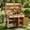 Natural, variant on DTTRA 65" Tall Outdoor Potting Bench with Wheels, Solid Fir Wood Garden Prep Station Kitchen Island Cart with Hutch Top, Storage Cabinets, Drawers & Propane Tank Storage for Backyard BBQ, Brown