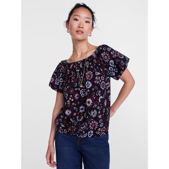 Scenario Women's Puff Sleeve Top, Sizes XS-XXXL