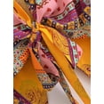 thumbnail image 3 of Cárdigan tipo kimono para mujer con estampado floral abierto en la parte delantera, 3 of 8