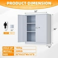 thumbnail image 3 of Metal Storage Cabinet with Doors and Shelves,Lockable Storage Cabinet for Office,36”Dark Gray Metal Utility Cabinet Garage Cabinets, Lockable File Cabinet for Home Office, Garage, Kitchen(Dark Grey), 3 of 9