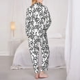 thumbnail image 6 of Goofa Hand Drawn Snake Printed Women’s 2 Piece Pajama Set Super,Pajamas Women's Long Sleeve Sleepwear Soft Button Down Loungewear Pjs Lounge Set Nightwear-Large, 6 of 9