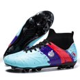 thumbnail image 3 of Zapatos de fútbol TF/AG para hombre, botines largos de tobillo alto, calzado deportivo para interior y exterior, botas de fútbol ultraligeras antideslizantes, Unisex, 3 of 5