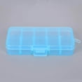 thumbnail image 4 of 10 Grid Plastic Jewelry Removable Plastic Compartment Container Plastic Storage Box Beads Earring Container Blue, 4 of 5