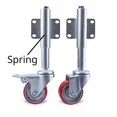 thumbnail image 2 of Heavy Duty Door Casters with Damping Spring Wheel 2 3 4 5 Inch for Machine Gate, 2 of 7