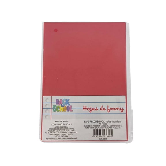 Hojas de Foamy Prichos Varios Colores 24 Piezas