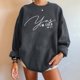thumbnail image 1 of ICHUANYI Clearance Fashion Loose Women's Round Neck Casual Long Sleeve Printed Ladies Sweatshirt Tops(Gray, S) ICHUANYI WER2023081514041, 1 of 6