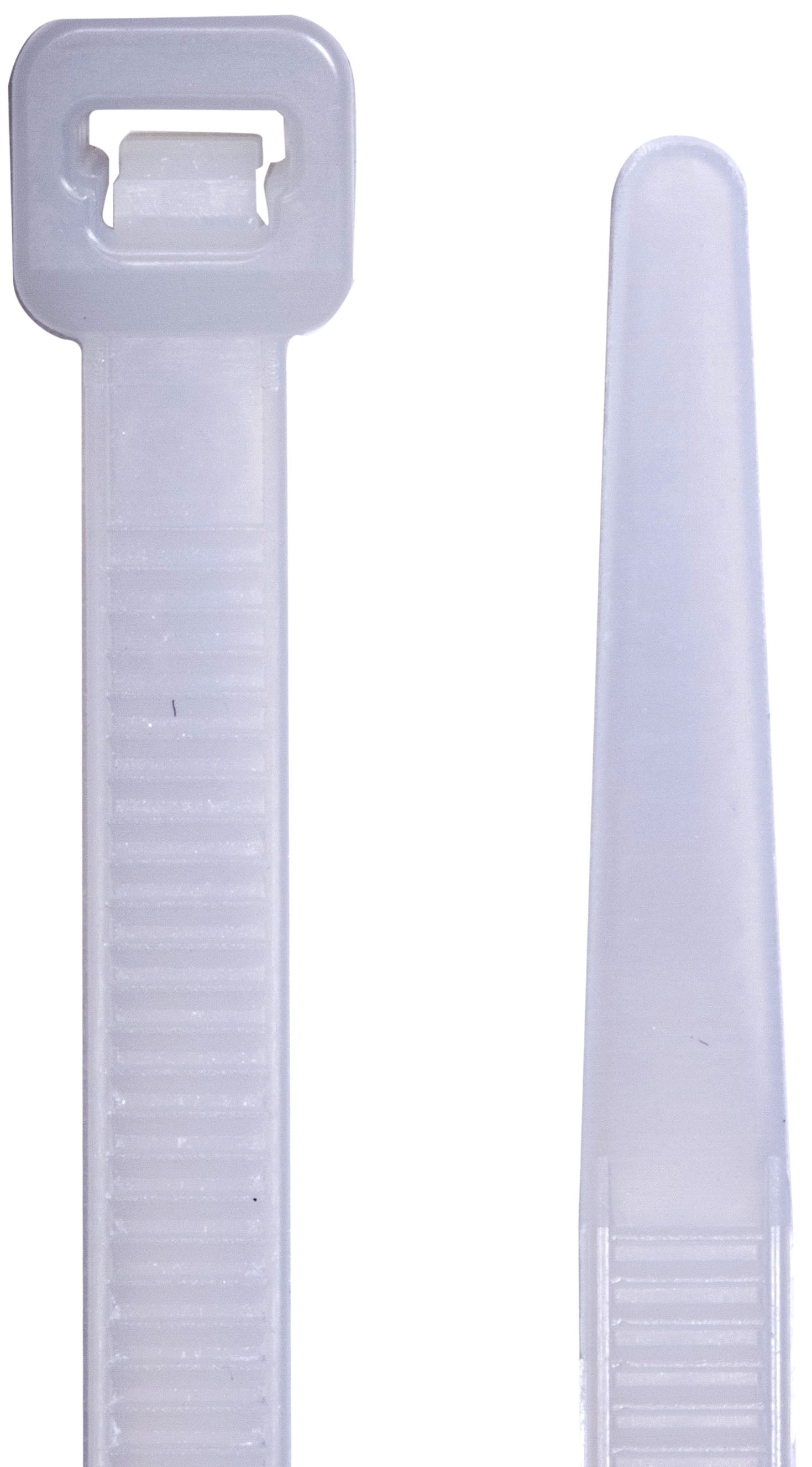 Hyper Tough 4in. Clear Zip Ties 100 Pack, 18lb Tensile Strength, Nylon Mount Cable Ties, Resealable Bag, 25453
