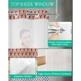 thumbnail image 4 of No Hook Shower Curtain with Snap-in Liner, Boho Orange Waterproof Fabric Bathroom Curtains, Yellow Geometric Stripes Turquoise Bohemia Bath Curtains & Mesh Top Window 60"x72", 4 of 6