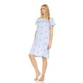 thumbnail image 2 of Lati Fashion Women Nightgowns Short Sleeve Female Nightgowns & Sleepshirts Blue Size Large, 2 of 4