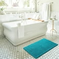 thumbnail image 2 of DweIke Chenille Bathroom Mats With Non-Slip Backing Machine Washable Indoor Durable Rug 20"x30",Teal, 2 of 6