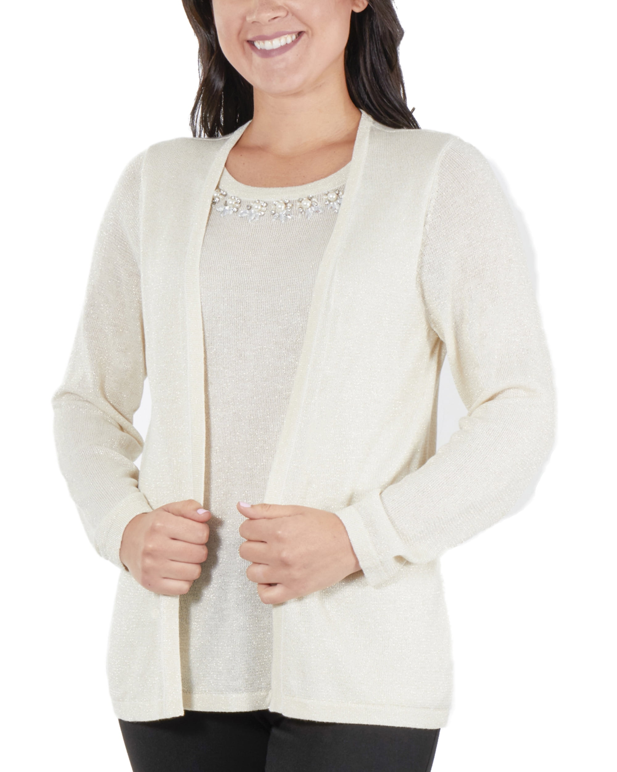 Women's Embellished Faux Layered 