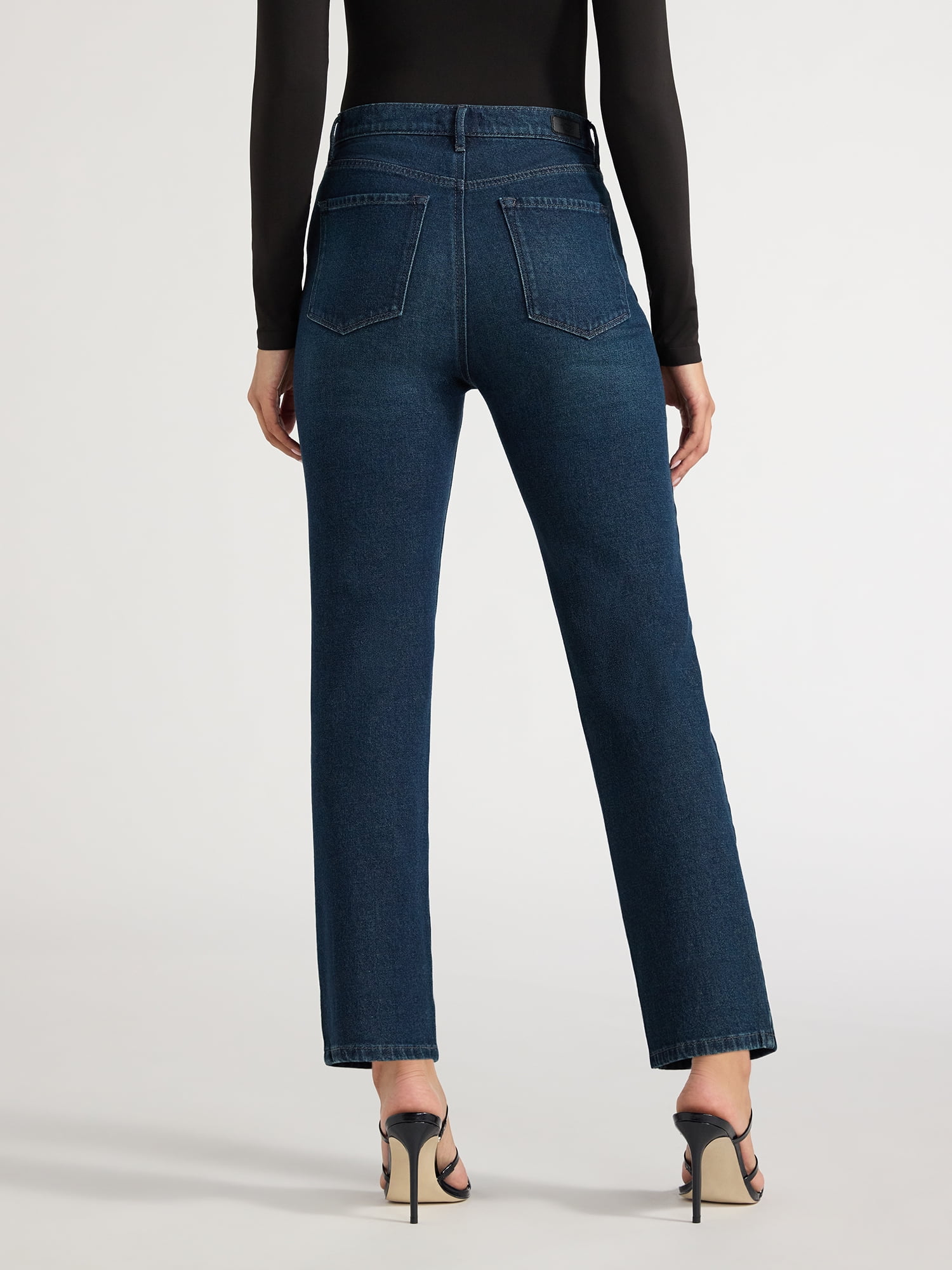Sofia Jeans Women's Paloma Slim Straight Super High Rise Jeans, 26" Inseam, Sizes 0-20
