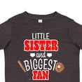 thumbnail image 4 of Inktastic Little Sister and Biggest Fan Baseball Glove and Bat Girls Toddler T-Shirt, 4 of 5