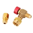 thumbnail image 1 of Válvula De Carga De Líquido De Refrigeración, Adaptador Compacto De Líquido De Refrigeración A Prueba De Fugas De 90 Grados Para R22 R32 R410, 1 of 7