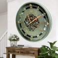 thumbnail image 6 of THE GEARS CLOCK Wall Clock with Real Moving Gears BE-LI_ 26 in Round Green, 6 of 11