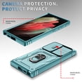thumbnail image 6 of Allytechgroup Case for Samsung Galaxy S25 Ultra with 360° Rotatable Kickstand, [Slide Camera Cover] Shockproof Soft Bumper Rugged PC Phone Case Support Magnetic Car Mount for Women Men, Green, 6 of 11