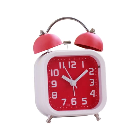 Extra Loud Vintage Bell Alarm Clock with Night Light, Heavy Sleeper Alarm for Bedroom and Dorm