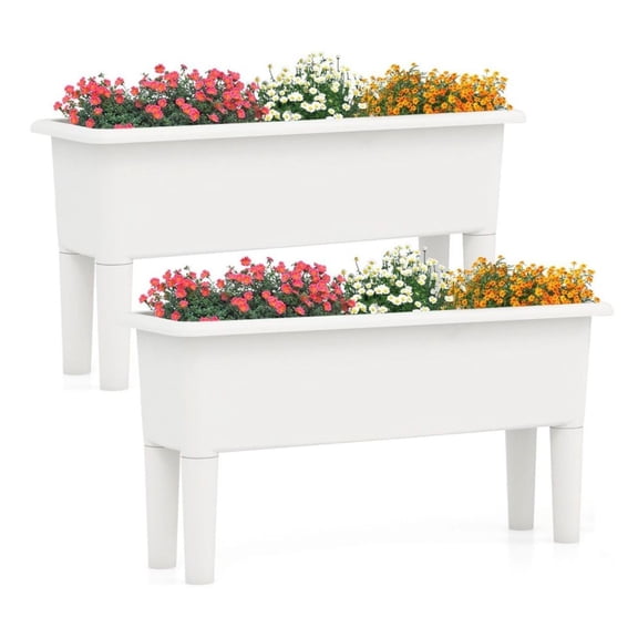 Raised Garden Bed 2-Pack, Self-Watering Planter Boxes with Legs
