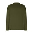 thumbnail image 6 of Womens Casual Henley Tops Solid Color Button Down V Neck Long Sleeve Pullover Loose Fit Tunics Tee, 6 of 6