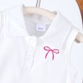 thumbnail image 3 of Glisme Cute Clothes For Girls O Neck Graphic Prints Short Sleeve Outfits Vest Tops Pleated Skirt Cute Little Girls Daily Wear Hot Pink, 3 of 6