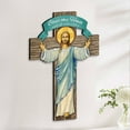 thumbnail image 3 of Designocracy 8191166H 24 x 18 in. Holiday Wooden DJesus Cross Wall Door Decor, 3 of 8
