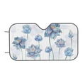 thumbnail image 7 of Haiem Pale Blue Lotus Flowers Car Windshield Sun Shade - Blocks UV Rays Sun Visor Protector, Sunshade to Keep Your Vehicle Cool, Universal Fit SUV Van Sedan-Medium, 7 of 7