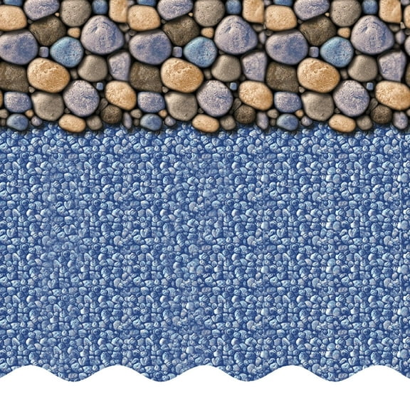 SmartLine 10' x 19' Oval Seaside Lagoon Overlap Above Ground Swimming Pool Liner, 54" Height, 25 Gauge