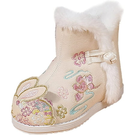 

QWZNDZGR Baby Boy Girl House Slippers Fluffy Sock Booties First Walking Shoes PU Leather Moccasins Soft Moccasinss Crib Shoes