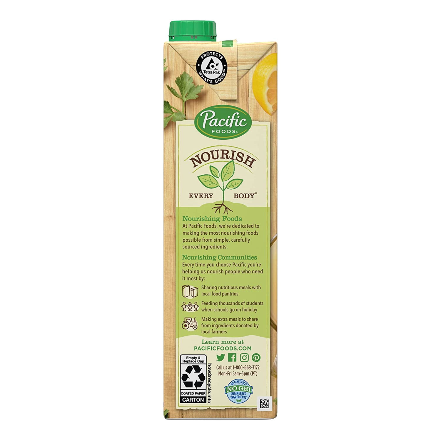 Pacific Foods Organic Bone Broth Unsalted Chicken -- 32 fl oz Pack of 4