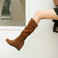 thumbnail image 2 of Women's Slouchy Knee High Boots, Pull On Flat Heel Boots for Fall and Winter Weather, 2 of 12
