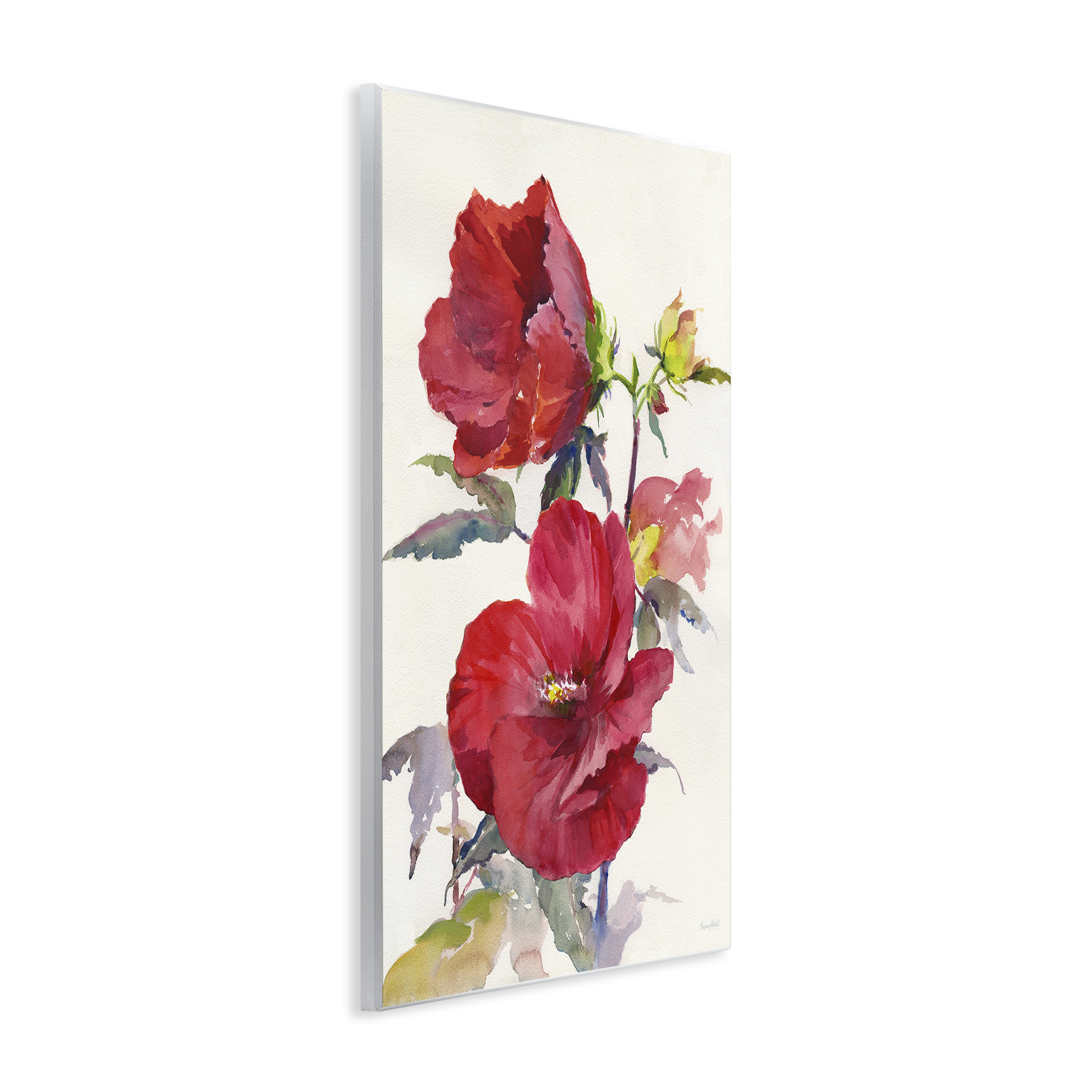 Stupell Industries Two Red Poppies Botanical & Floral Painting Unframed Art Print Wall Art, 10 x 15