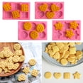 thumbnail image 4 of Ludlz 4Pcs/Set Silicone Cookie Mold Round Square Star Love Heart Shape Food Grade Easy Release Fondant Cake Chocolate Biscuit Candy Ice Cube Baking Mold Kitchen Supplies, 4 of 7