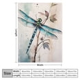 thumbnail image 4 of Chilfamy Dragonfly Leaves Watercolors Flannel Throw Blanket for Couch Sofa Bed Office Travel Camping - Exquisite Gift for All Seasons - Various Sizes Available 50x60in, 4 of 6