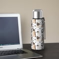 thumbnail image 5 of 20 Oz Pug and Footprints Coffee Tumbler Double Wall Insulated Stainless Steel Water Bottle | Metal Reusable Thermoses Flask with Cup Cap | Leak & Sweat Proof with Anti-Dust Lid, 5 of 7