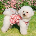 thumbnail image 5 of Ropa para mascotas Vestido para perros Pajarita Arnés Conjunto de correa para perros pequeños Gatos Niña Linda Princesa Vestidos para perros Primavera Verano Ropa de conejo Trajes para mascotas, 5 of 5