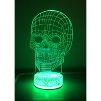 Skull 3D Night Light Multi Color Changing Illusion Lamp for Children Kids Girls Boys Gift Christmas Birthday Best Gifts