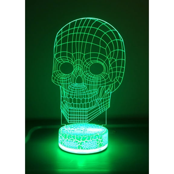 Skull 3D Night Light Multi Color Changing Illusion Lamp for Children Kids Girls Boys Gift Christmas Birthday Best Gifts