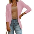thumbnail image 2 of Bixock Women Fall and Winter Outerwear Long Sleeve Solid Color Blazer Jacket Top, 2 of 5