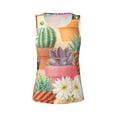 thumbnail image 4 of Easygdp Succulent And Cactus Women's Workout Tank Top, Running Top, Hiking Shirt, Quick-Dry for Running, Yoga, Hiking - X-Large, 4 of 9