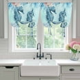 thumbnail image 4 of Coastal Seahorse Blue Balloon Curtains for Windows, Bedroom Curtains 54 Inch Length, Summer Beach Nautical Coral Starfish Tie Up Curtains Panels Thermal Insulated Bathroom Curtains Window 42"x54", 4 of 8