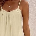 thumbnail image 4 of Mifsaly Linen Jumpsuits for Women Casual Summer Wide Leg One Piece Romper Spaghetti Strap Flowy Casual Overalls Lightweight Breathable Vacation Beach Sunsuit with Pockets L, 4 of 4