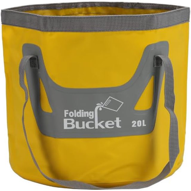 Seau Pliable de 5 Gallons (20l), Seau de Bassin Extérieur Portable et Ultra-Léger, Adapté pour la Pêche, le Camping et la Randonnée
