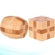 thumbnail image 3 of 2 uds juguete educativo de bambú IQ bola de montaje cubo Kong Ming Luban Lock juguete intelectual clásico (cerradura en forma de cubo, cerradura cuadrada), 3 of 5