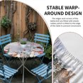thumbnail image 2 of Christmas Round Tablecloth for 45-54 Inch Tables, Fitted Table Cover with Elastic Edge, Snowman Xmas Tree Snowflake White Waterproof Outdoor Table Cloth Protector for Patio Garden Dinner Picnic, 2 of 9