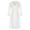 Christmas Dresses for Womens Furry VNeck Print Vintage LongSleeved